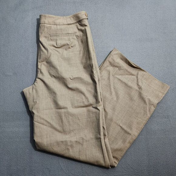 Talbots Women 10 Brown Wool Blend Stretch Fabric Straight Leg Lined Dress Pants - Picture 2 of 12